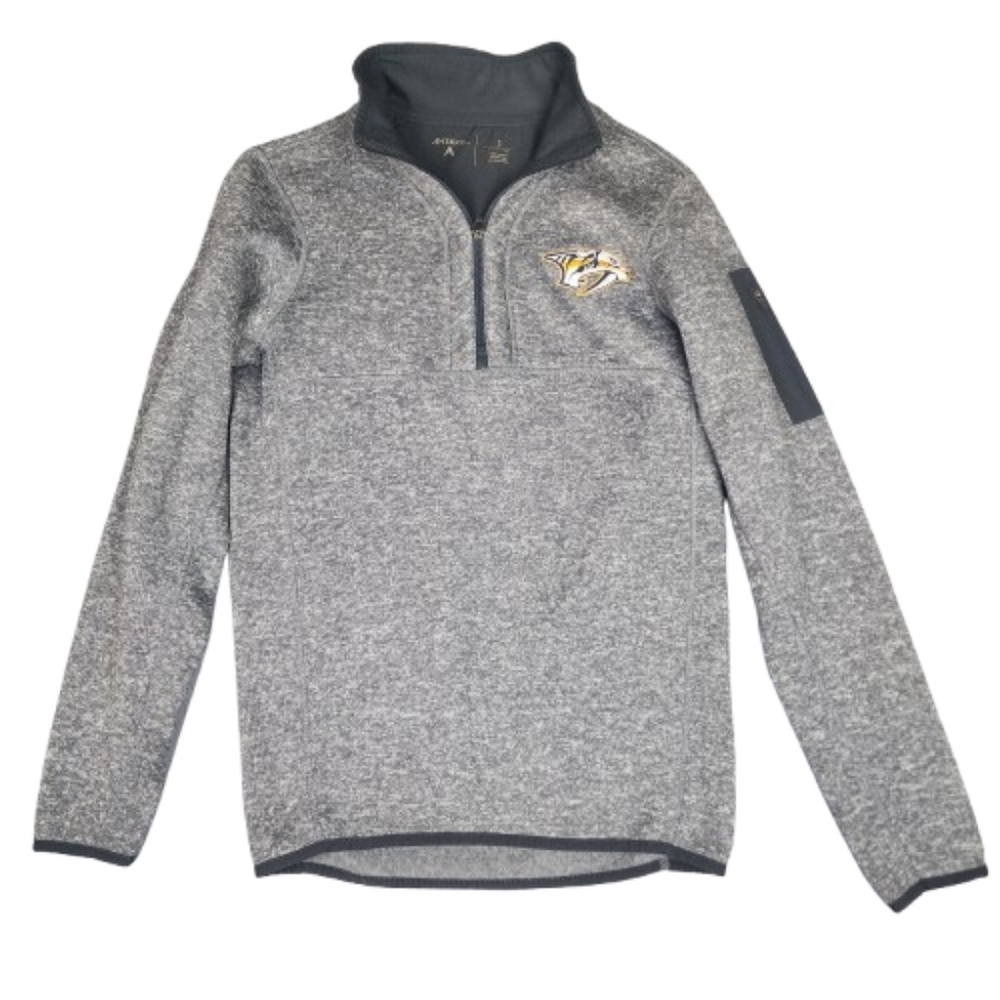 Nashville Predators Hockey Men's Gray Sweater with Logo Size Small By  Antigua